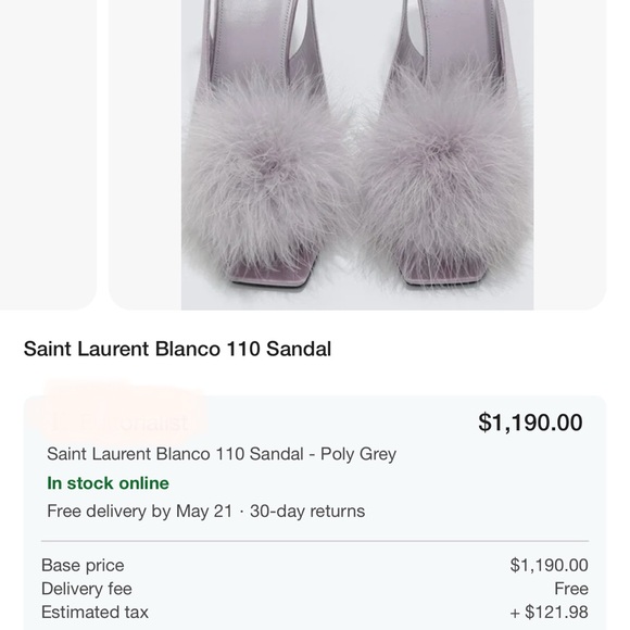 Saint Laurent Blanco 110 Sandal - Picture 1 of 14